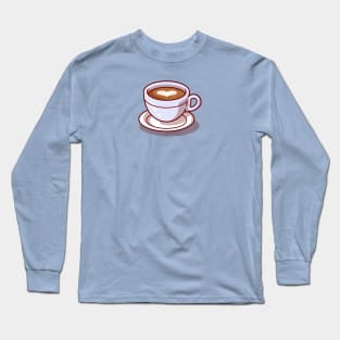 Coffee Time Cartoon Illustration Long Sleeve T-Shirt